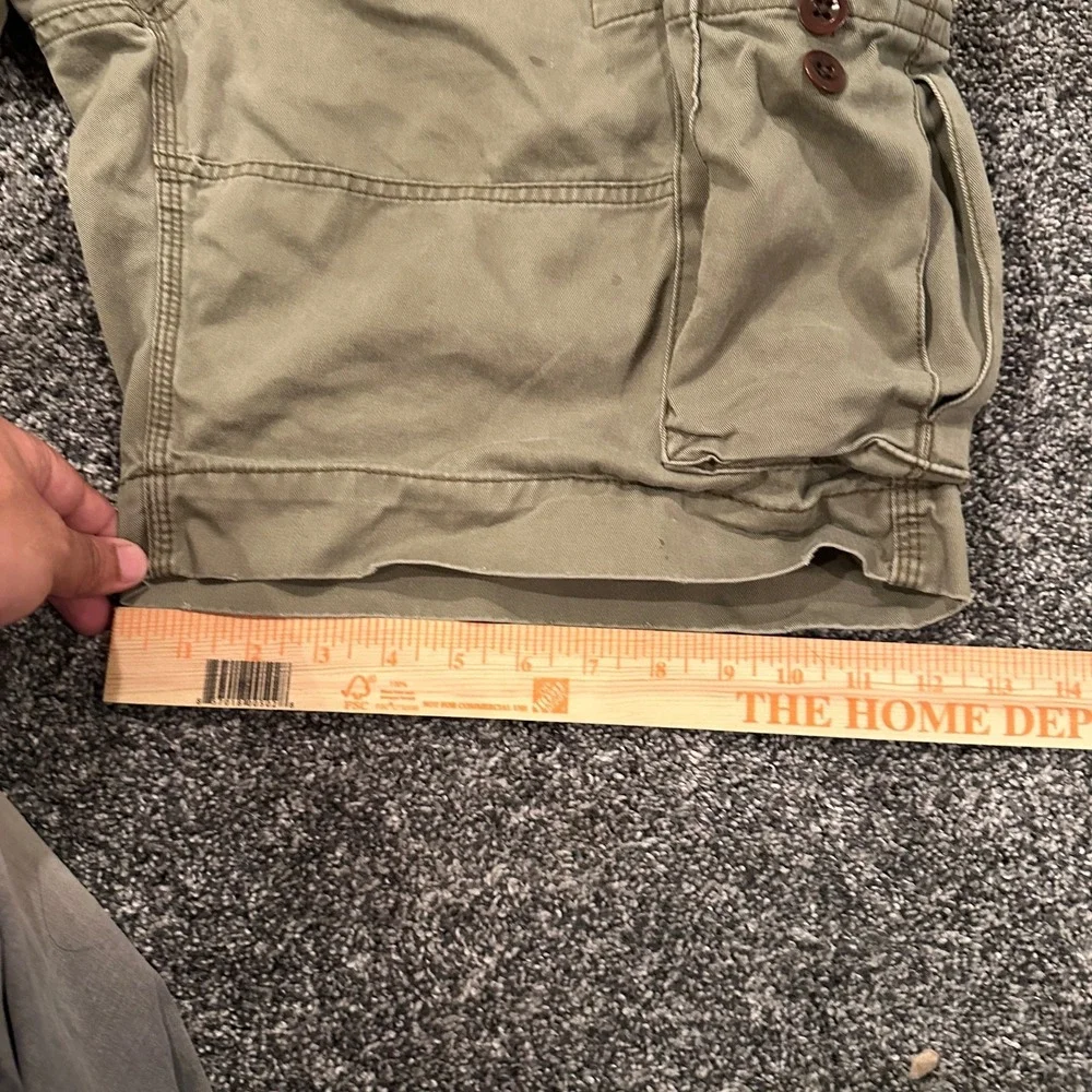 Vintage Polo Raulph Lauren Shorts Mens 35 Cargo Olive Green Surplus Cotton Loose